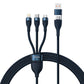 Baseus Flash Series | 3 USB and Type-C | Gadget Store - أزرق