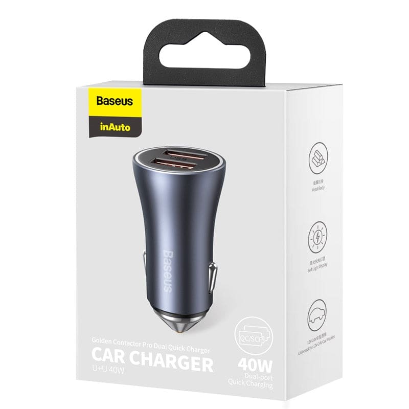 Dual Car Charger | BASEUS Golden Contractor Pro | Gadget
