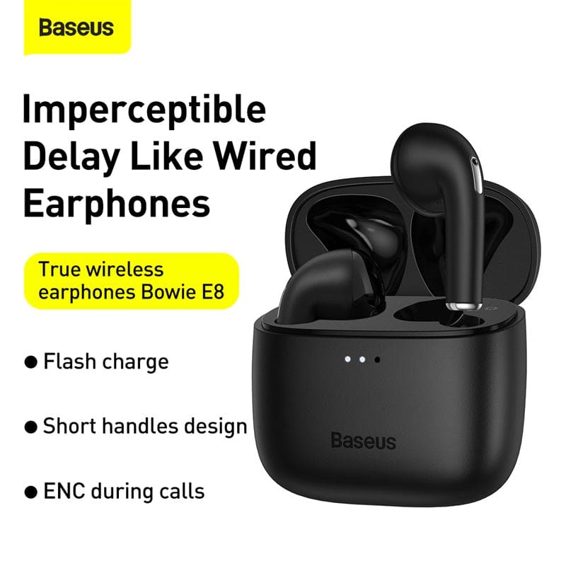 E8 True Wireless Earphones | Black Wireless Earphones |