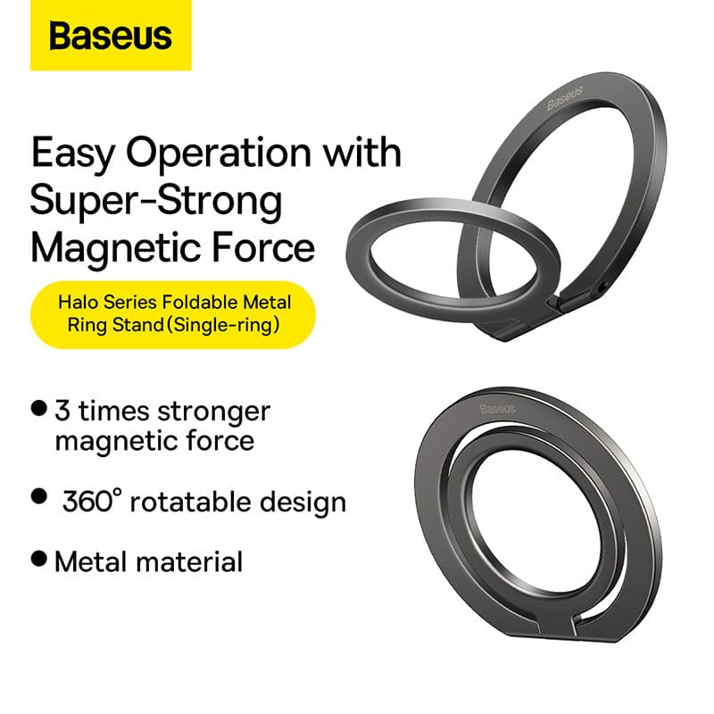 Foldable Metal Ring Stand | Baseus Halo Series | Gadget