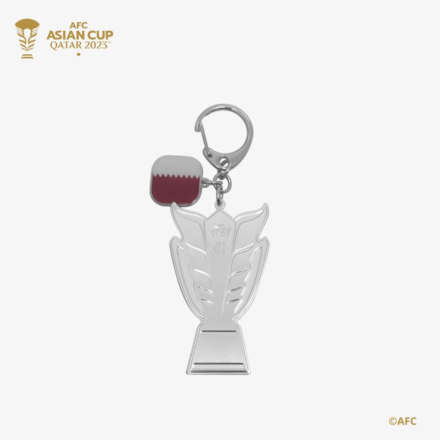 Gadget Store- 2D Trophy Keychain with Country Flag - قطر