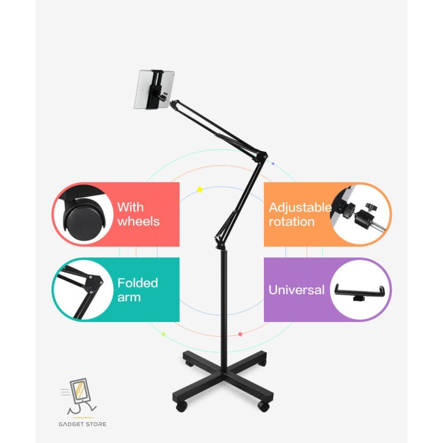 Gadget Store - Adjustable Phone and iPad Holder with Wheels