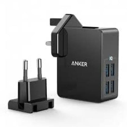 Gadget Store - ANKER PowerPort 4 Lite Plug - أسود