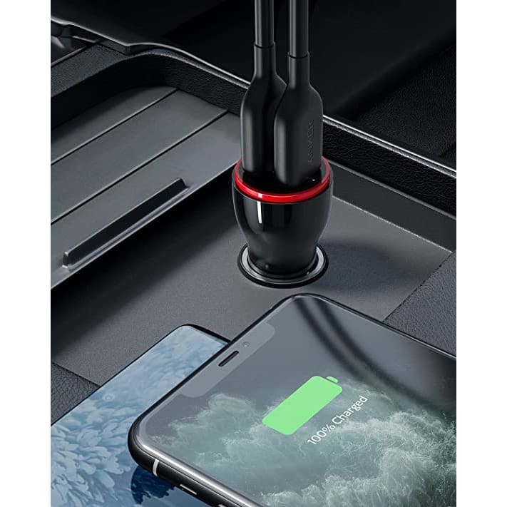 Gadget Store - انكر شاحن سيارة منفذين USB بقوة 24 واط