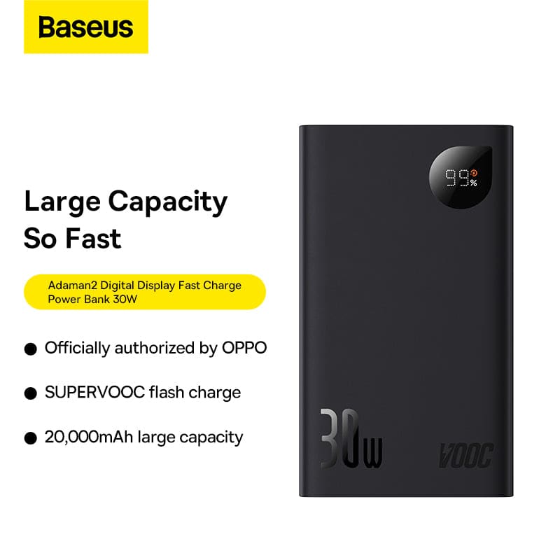 Gadget Store - Baseus Adaman2 Digital Display Fast Charge