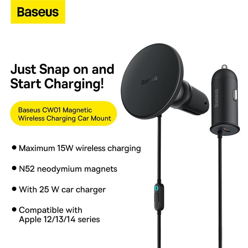 Gadget Store- BASEUS CW01 Magnetic Wireless Charging Car