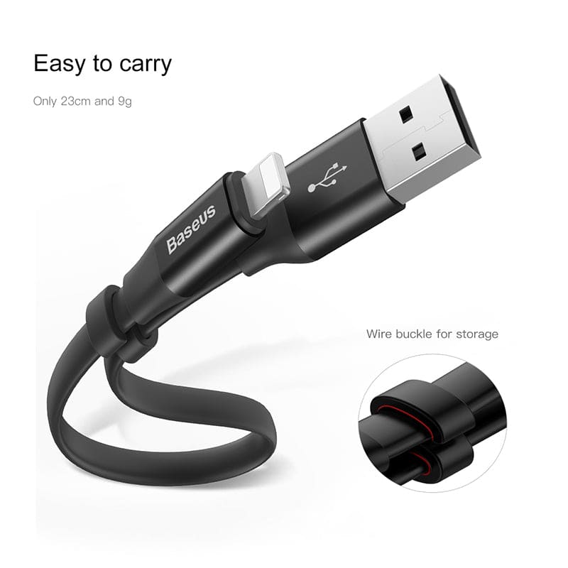 Gadget Store- BASEUS Nimble iPhone Portable Cable- 23cm