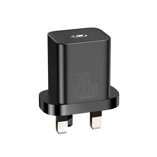 Gadget Store - BASEUS Super Si Type - C 20W UK Plug - أسود