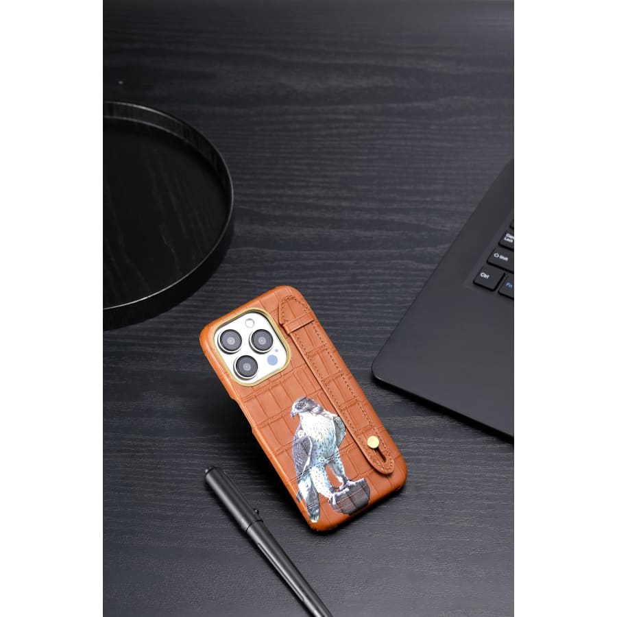 Gadget Store - Brown Cover Genuine Cow Leather with Side