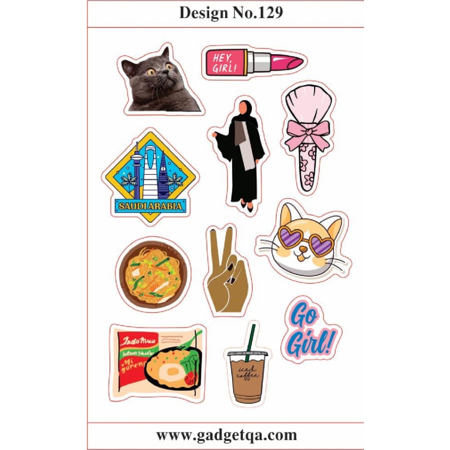 اشترِ ملصقات 2 للتخصيص والتزيين في قطر - Design No. 129