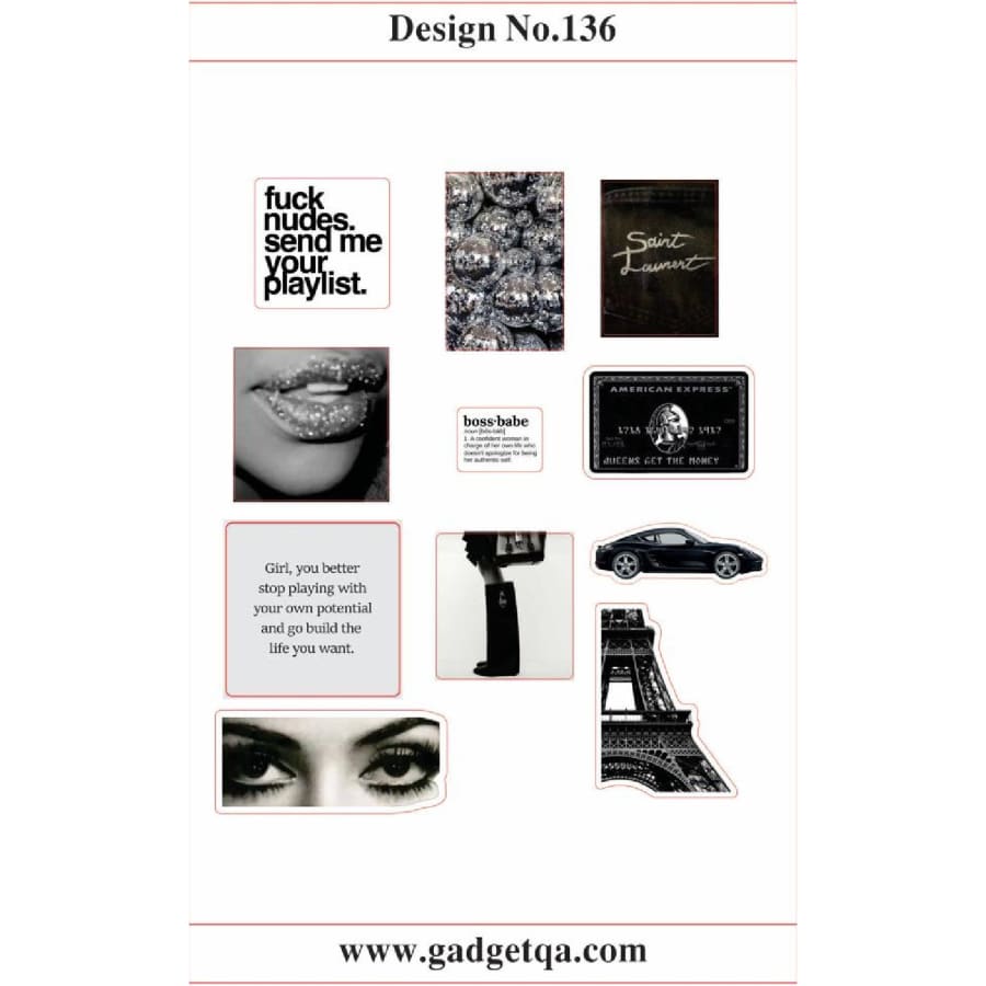 اشترِ ملصقات 2 للتخصيص والتزيين في قطر - Design No. 136