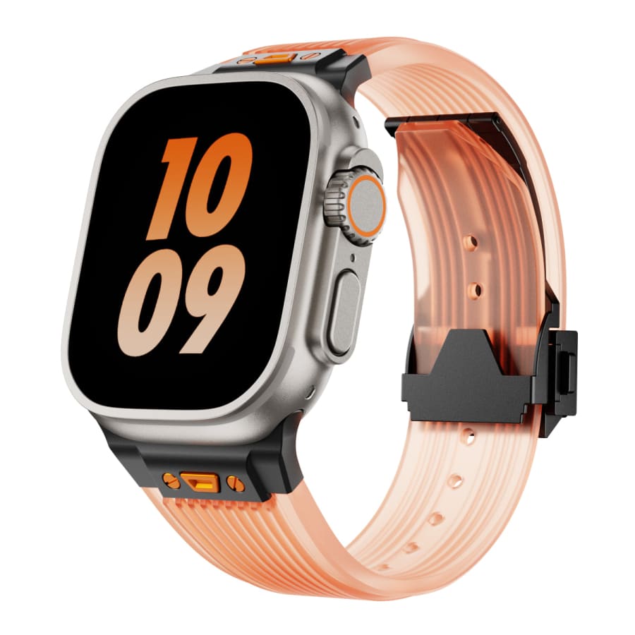 GS Big Bang Semi Transparent Edition Silicone Strap with Black Connector for Apple Watch
