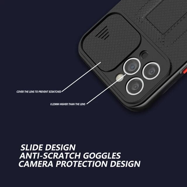 Gadget Store - ⁨كفر أزرق مع غطاء للكاميرا و قاعدة مغناطيس⁩