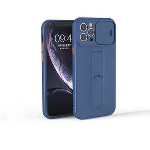 Blue Cover Camera Slide and Magnetic Holder- IPHONE