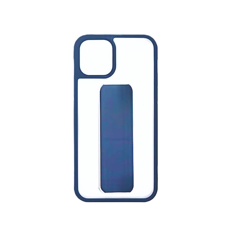 Gadget Store - ⁨كفر شفاف مع قاعدة مغناطيس لون أزرق- ايفون⁩