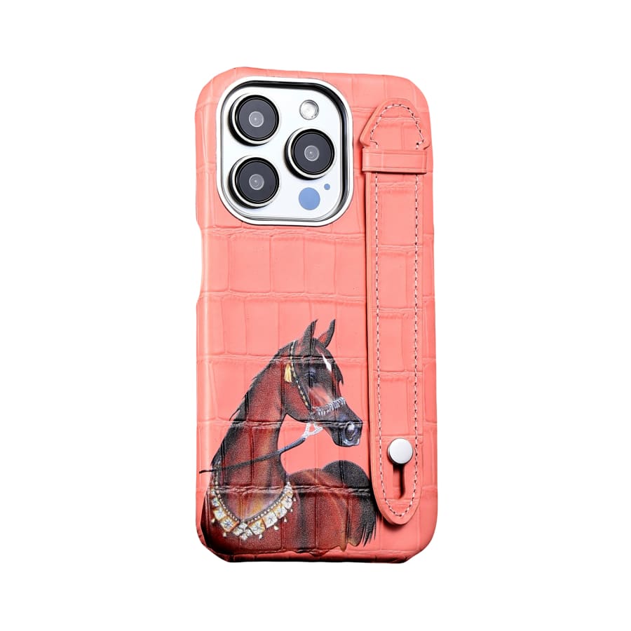 Gadget Store- Pink Cover Genuine Cow Leather with Side Strap