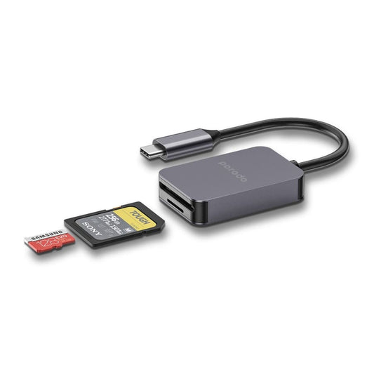 Gadget Store - PORODO 2 in 1 USB - C Card Reader SD
