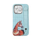 Gadget Store- Sky Blue Cover Genuine Cow Leather with Side