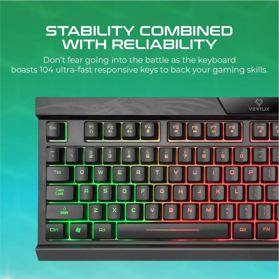 Gadget Store- VERTUX AMBER Pro Performance Gaming Keyboard