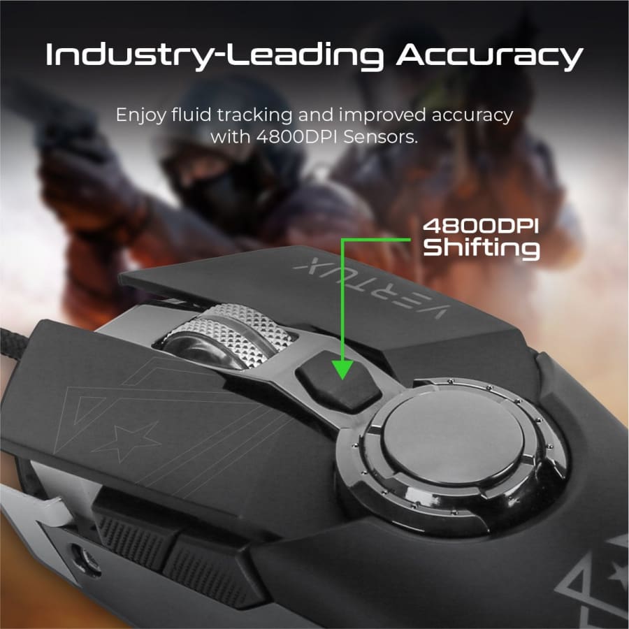 Gadget Store- VERTUX COBALT High Accuracy Lag-Free Wired