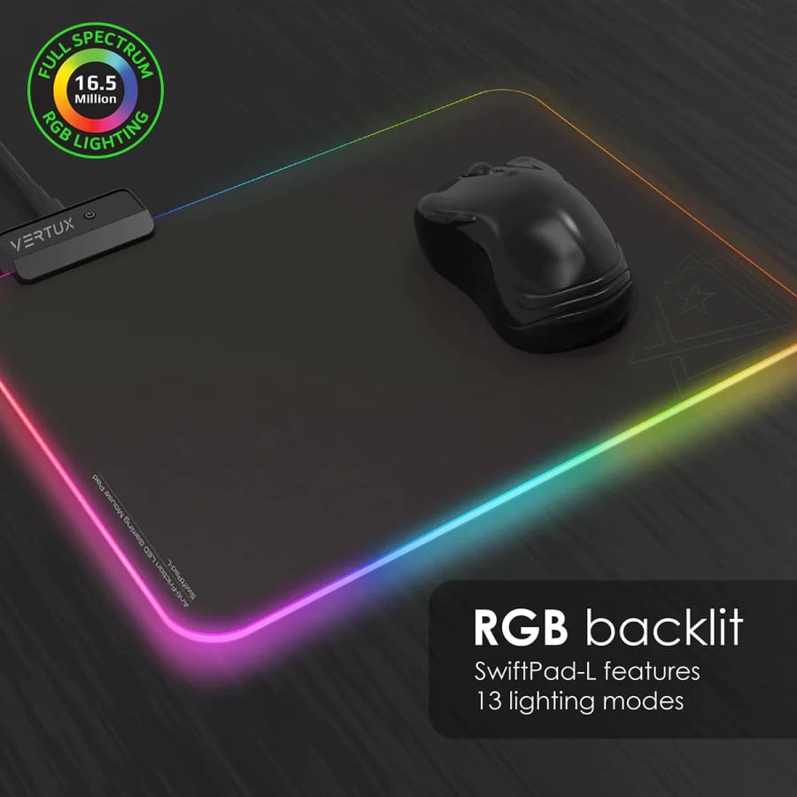 Gadget Store- VERTUX SWIFTPAD L RGB LED Gaming Mouse Pad