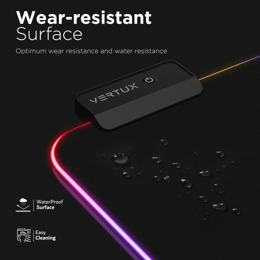 Gadget Store- VERTUX SWIFTPAD XL RGB LED Gaming Mouse Pad