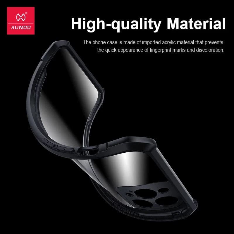 Gadget Store - xundd كفر شفاف مع حلقة مغناطيس للأيفون- أسود
