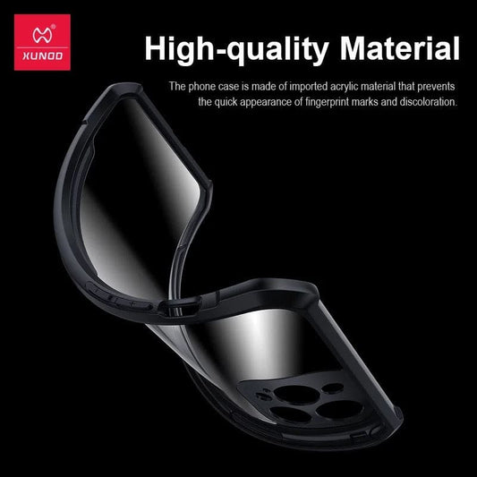 Gadget Store - xundd كفر شفاف مع حلقة مغناطيس للأيفون- أسود