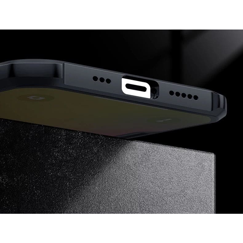 Gadget Store - xundd كفر شفاف مع حلقة مغناطيس للأيفون- أسود