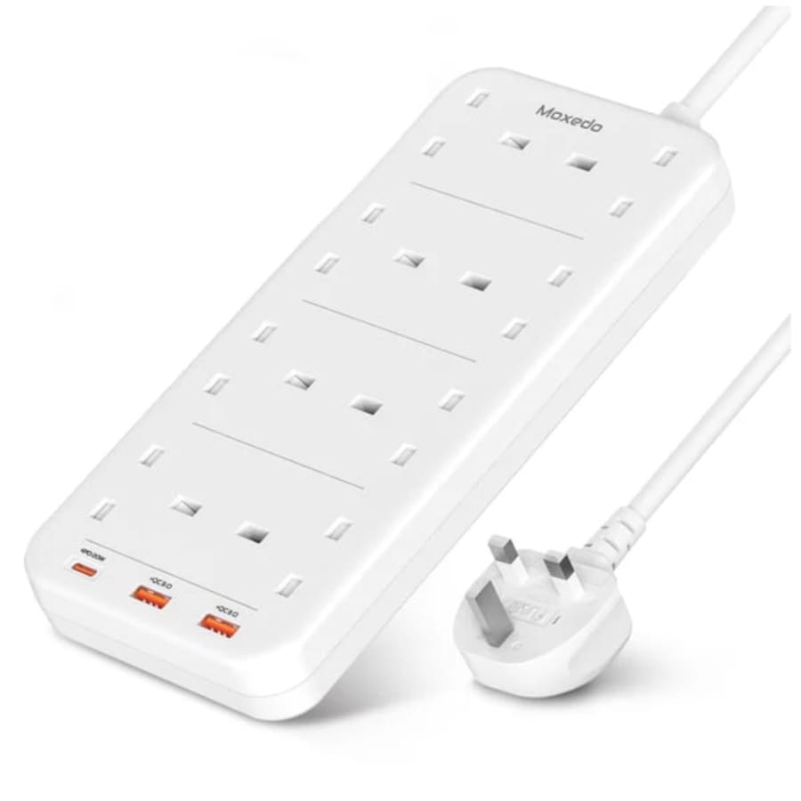 MOXEDO – مشترك كهرباء ذكي بـ 8 AC و3 USB | شحن آمن وقوي