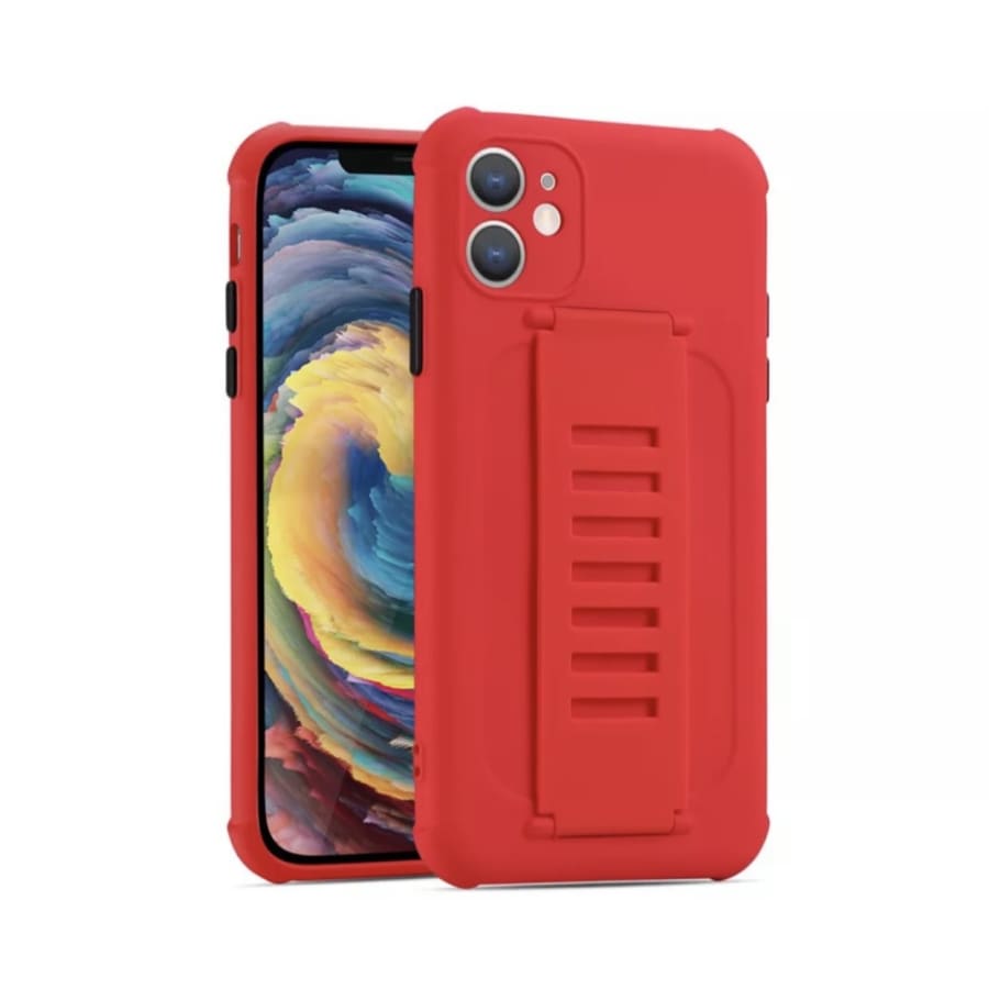 red cover with rubber grip