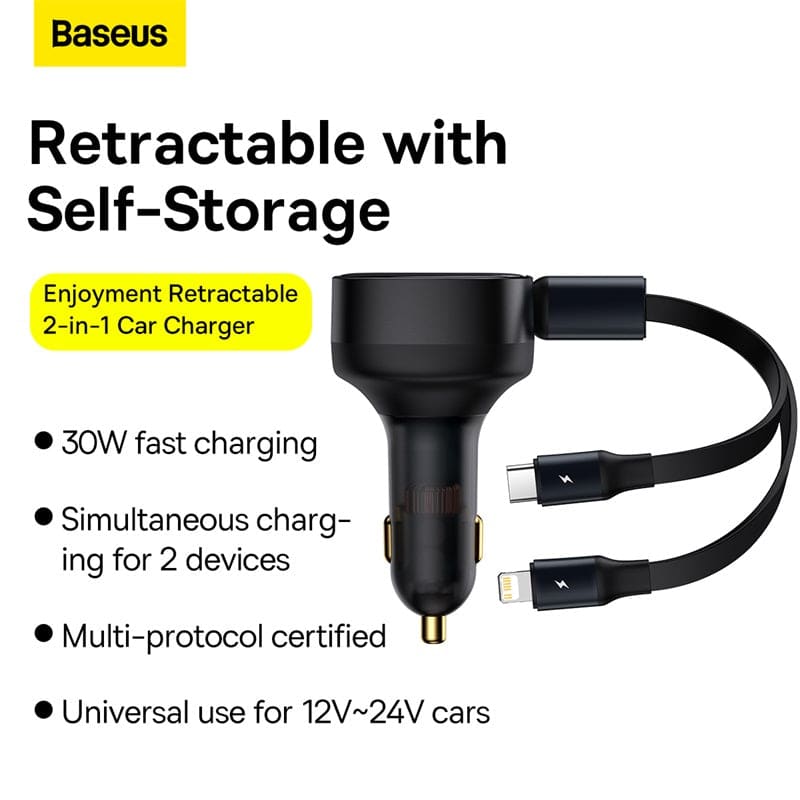 Type - C 30W Car Charger | 2 - in - 1 Gadget Store