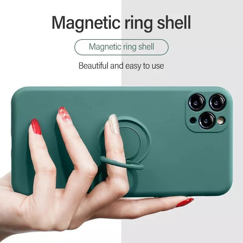 white cover magnetic ring- iPhone